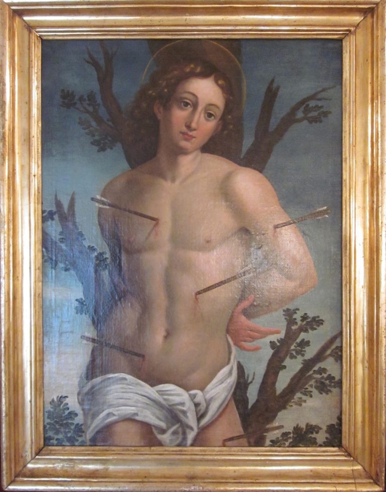 san Sebastiano a Monteu Roero, tela di Giovanni Battista Della Rovere di Torino
